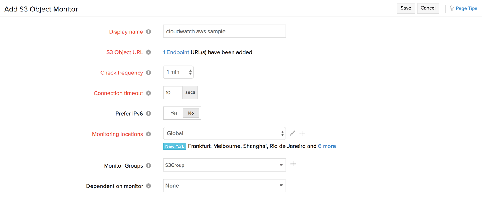 Configure endpoint checks