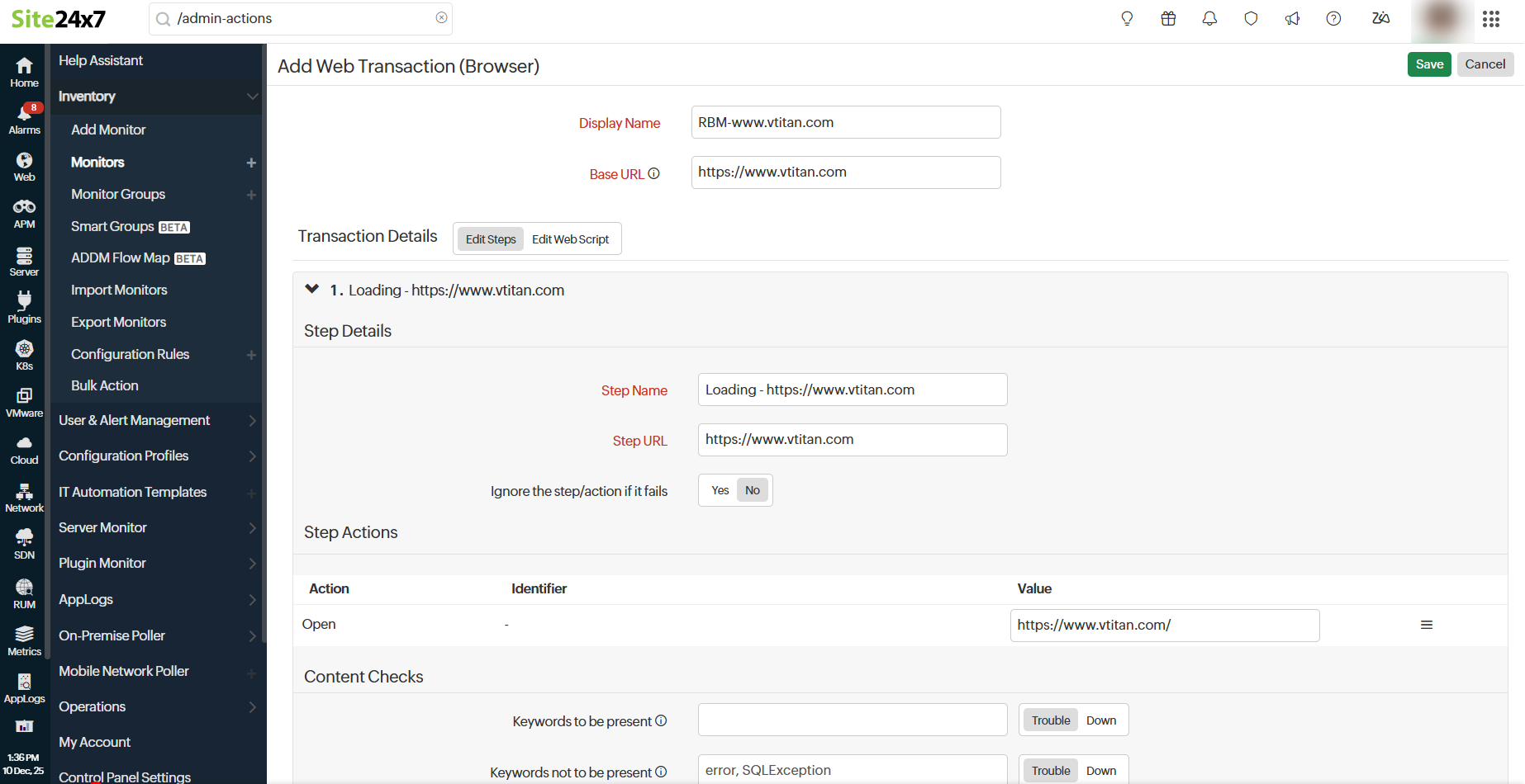 Import Selenium Script