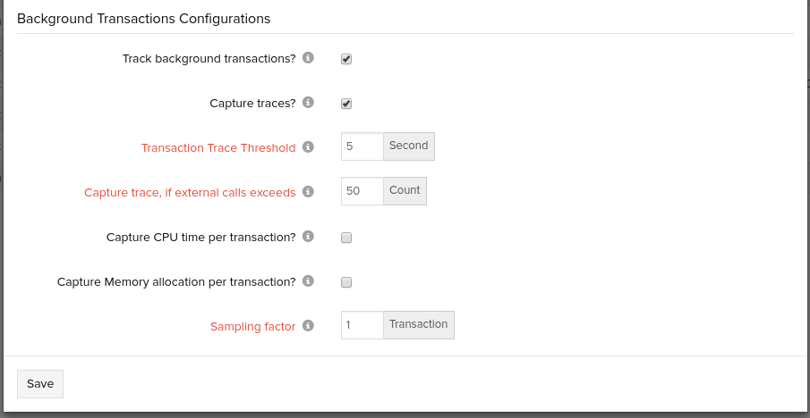 Background transactions configuration for APM Insight Java agent