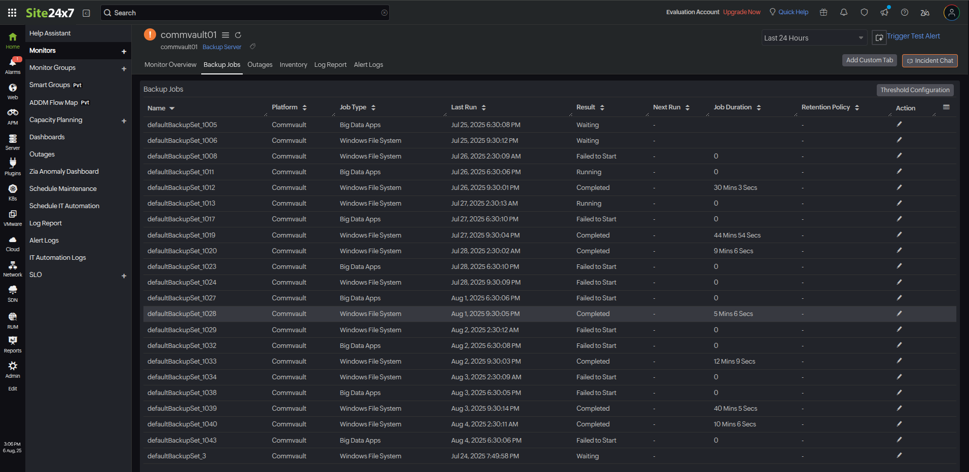 Backup jobs Backup jobs