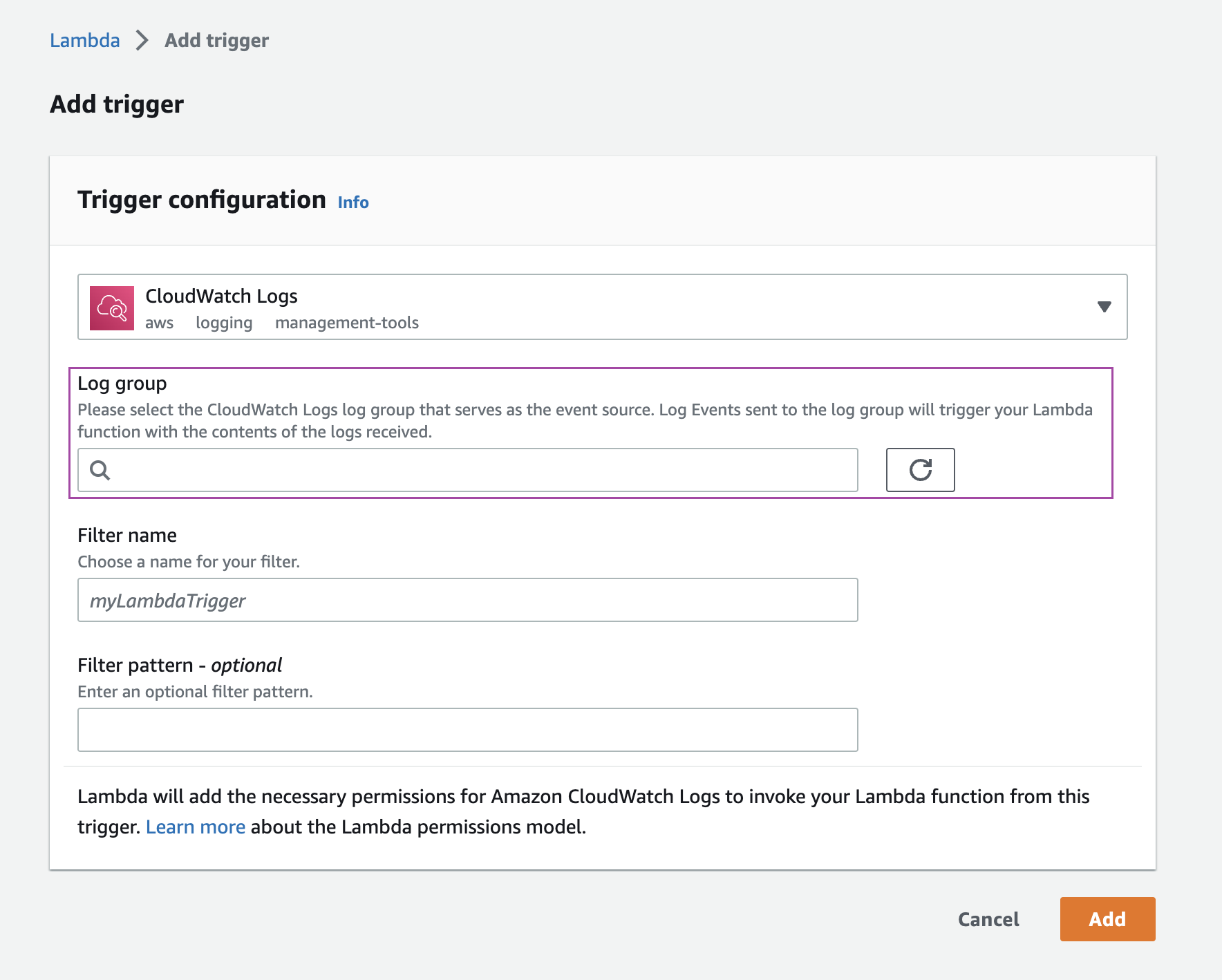 Configuring trigger