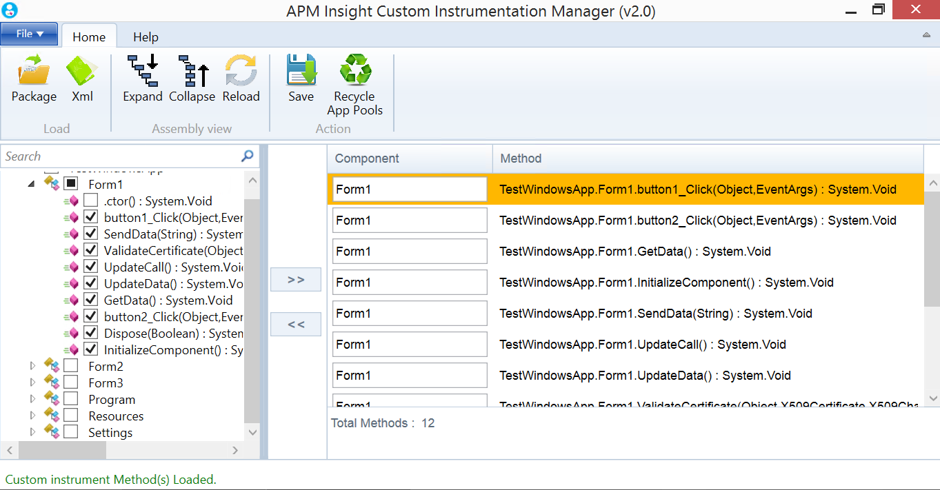 APM Insight custom instrumentation manager