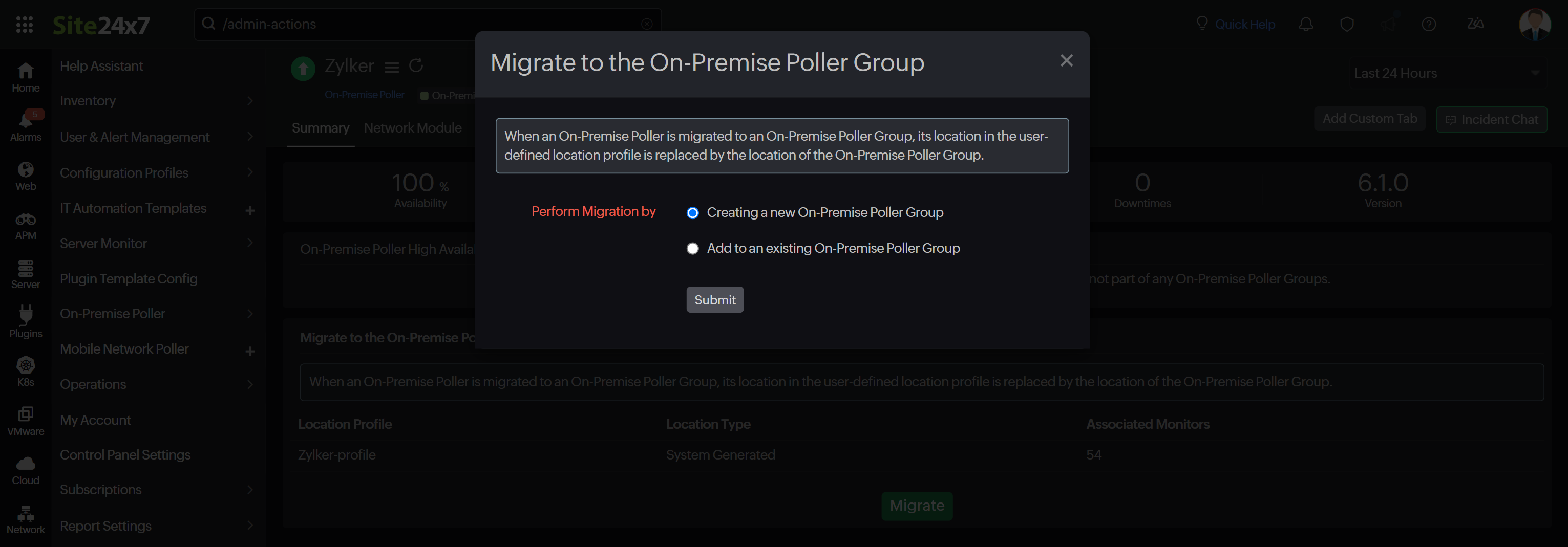 Migrating On-Premise Poller form