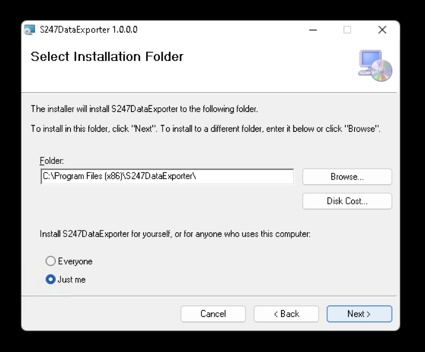 installation folder